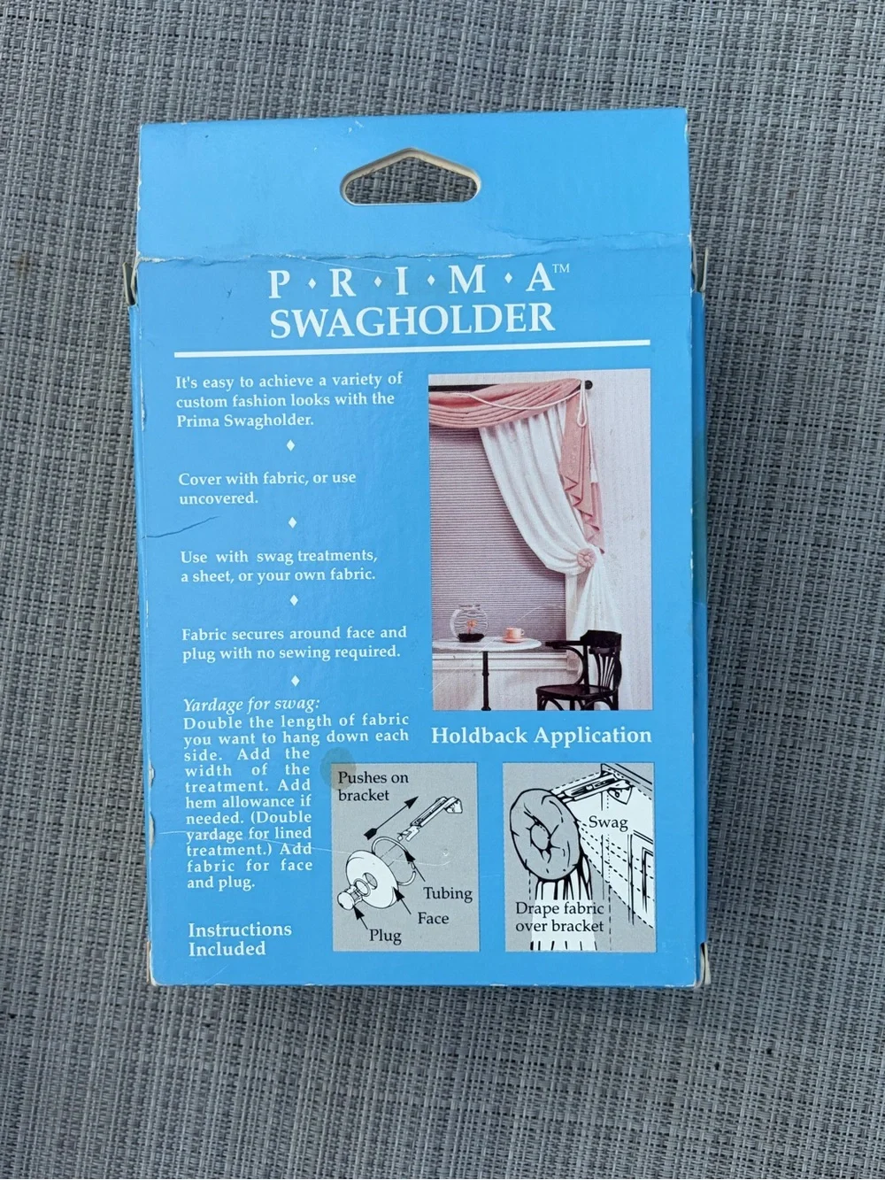 NIB Lot of 3 Vintage Prima Gold Swagholders Window Decor